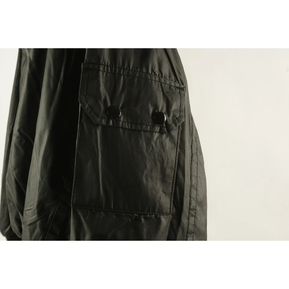 Vintage DynoMax MBA‎ Made in the USA Satin Mechanics Jacket Men's XL Black Nylon
